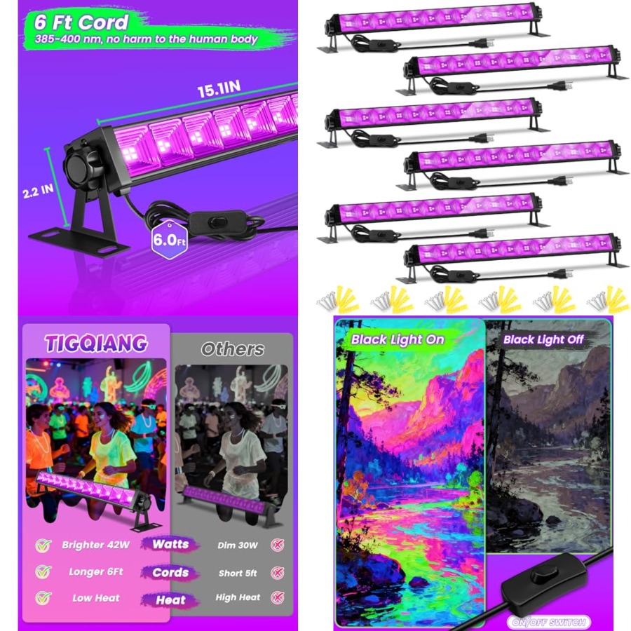 Light Switch - Paket 4W LED Black Light Bar,
