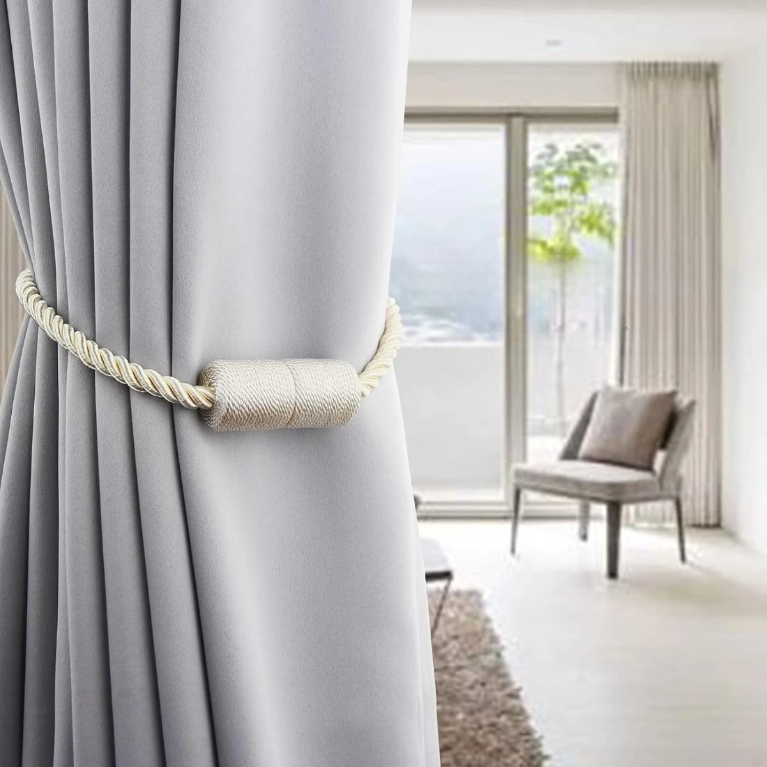 2 Buah Pengikat Tirai Magnetik - Curtain Rods ulasan dan harga