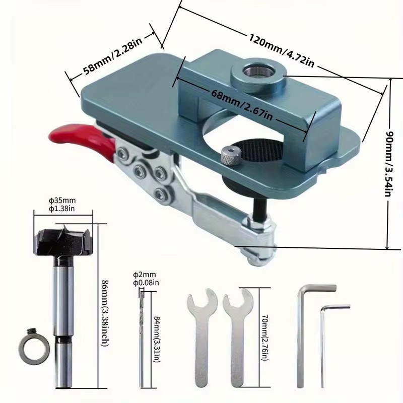 Penjepit Panduan Bor Presisi u - Cabinet Hinges ulasan dan harga