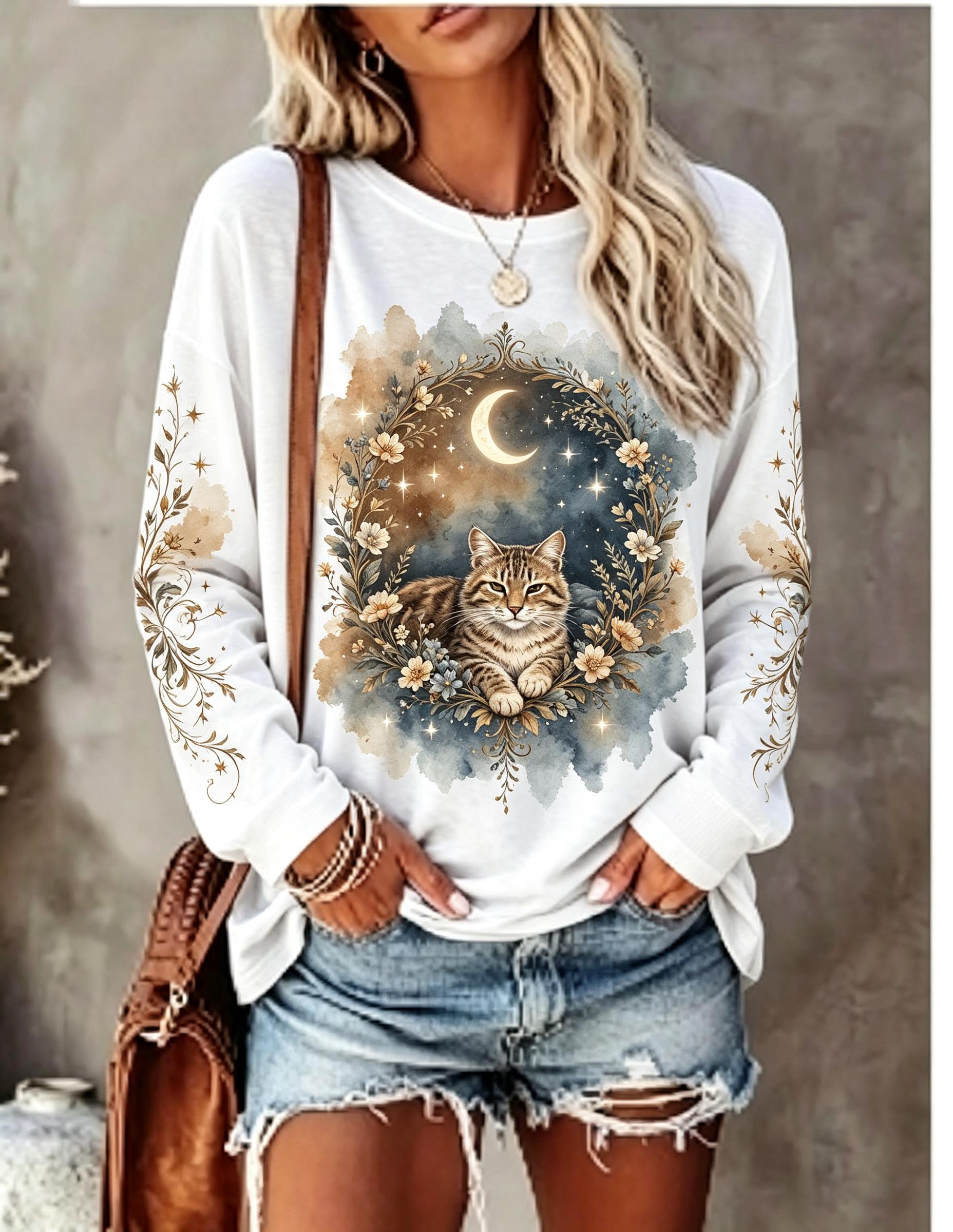 Kaos Lengan Panjang Wanita Mot - Wallpaper ulasan dan harga